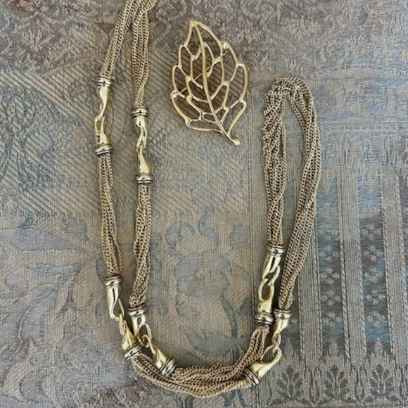 DANA BUCHMAN//CROWN TRIFARI Necklace Brooch SET - Picture 8 of 10